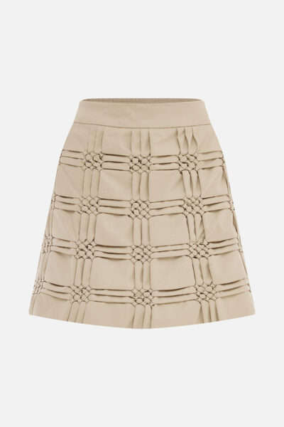 Beige Mini Skirt