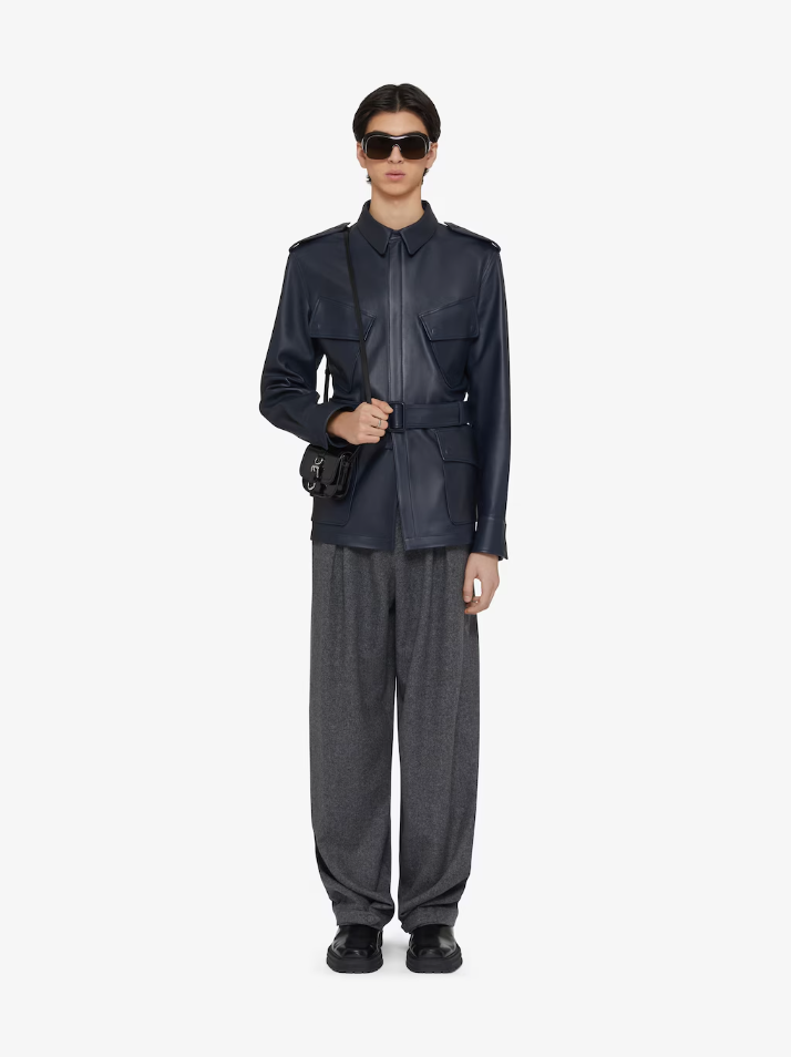 Multi-Pocket Leather Jacket - Image 2