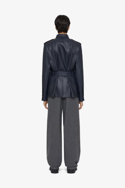 Multi-Pocket Leather Jacket